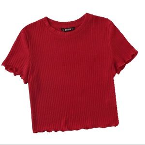 🌻 Ribbed Crop Tee